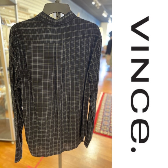 NWT Vince Men's Plaid Button-Up Shirt sz Medium - Picture 6 of 13